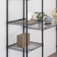 【軒先渡し】エレクター　ベーシックシリーズ　ワイヤーシェルフ　幅750×奥行350mm ブラック B1430B1 1枚（直送品）