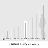 【軒先渡し】エレクター　ベーシックシリーズ　ポール　高さ1000mm ブラック B40PB2　1組2本（直送品）