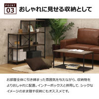 エイ・アイ・エス バルネ 4段ラック 幅600×奥行300×高さ1000mm ブラウン BRN-02RK BR 1台（直送品）