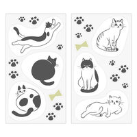 クリップステッカー ネコ柄 82629006 1セット（3個） デザインフィル（直送品）