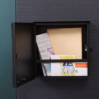 【軒先渡し】ヤマソロ スタッコ 壁掛けポスト 幅370×奥行143×高さ370mm ブラック 73-891 1台（直送品）