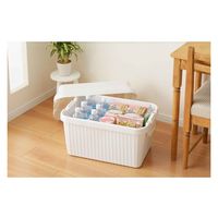 SANKA 収納ボックス 座れる 幅59×奥行39×高さ38cm ベリアスボード M 日本製 ホワイト 302292 1個（直送品）