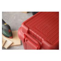 SANKA 収納ボックス 座れる 幅59×奥行39×高さ38cm ベリアスボード M 日本製 レッド 302295 1個（直送品）