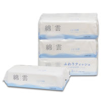 ソフトパックティッシュペーパー 250組（3個入）綿雲ふわりティッシュ 1パック（3個入）イデシギョー