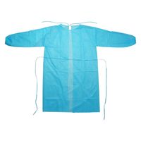 不織布アイソレーションガウン　ブルー　100枚　フリーサイズ　WS6670　小野商事