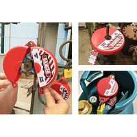 セーフラン安全用品 ゲートバルブロックアウトデバイス φ127~165mm 赤 37002-1 1個（直送品）