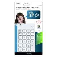 ナカバヤシ 無線静音テンキー／ホワイト TNK-SR227W 1個（直送品）