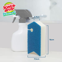 スリーエム(3M) スコッチブライト バスシャイン 抗菌スポンジ(特殊研磨粒子つき) お風呂掃除 湯あか ブルー BM-12K (1個入)