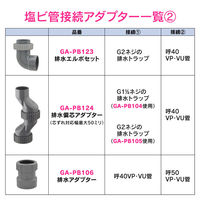 カクダイ ガオナ キッチン排水偏芯アダプター 呼40VP・VU管接続用 GA-PB124 1個（直送品）