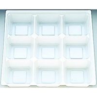 北原産業 弁当容器 中仕切80-80 白 300枚(50枚×6) CB-8170 1ケース(300枚入(50枚×6袋))（直送品）