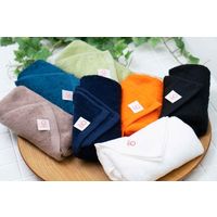 旭紡績 フェイスタオル 泉州 34×80cm いとやのタオル ペルーコットン 日本製 黒 327635 1個（直送品）