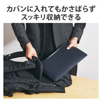 MacBook Pro / Air パソコン ケース ソフトレザー ネイビー BM-IBSVM2213NV エレコム 1個（直送品）