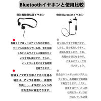 ヘッドセット 有線 4極ミニプラグ ネックバンドタイプ 骨伝導イヤホンブラック FS-NGBP4545-BK 1個 FSC