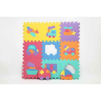 ユノックス パズルマット ジョイントマット 乗り物 9枚入り 厚さ1.4cm 266085 1個（直送品）