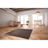 ユノックス ジョイントマット 木目調 9枚入り 厚さ1cm ブラウン 268574 1個（直送品）