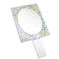 パラデック 八角ミラー 幅21cm ウォールミラー スタンドミラー 花柄 壁掛け 卓上ミラー 八角 ミラー 鏡 かがみ 331127 1個（直送品）