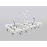 東和産業 洗濯ハンガー 42ピンチ カモイにも干せる角ハンガー 洗濯物干し ピンチハンガー 鴨居 ハンガー 346396 1個