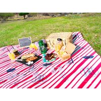 クッションアウトドアシート ストライプ(ケース販売：8個) 4901983724975 1ケース（8個） 東和産業（直送品）