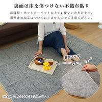 スミノエ 洗える ラグ ノエル 1850×2400mm グレー 4549781281018 1枚（直送品）
