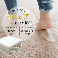 トシシミズ ナチュラルポスチュアー 新EXマイクロ2層ウレタン ラグ MS-305 190×190cm アイボリー 1枚（直送品）