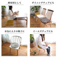 トシシミズ ナチュラルポスチュアー 低反発高反発2層シャギー チェアパッド CM-205 35×35cm アイボリー 1枚（直送品）