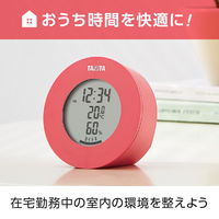タニタ 温湿度計 時計 温度 湿度 デジタル 卓上 マグネット ピンク TT-585-PK 5個