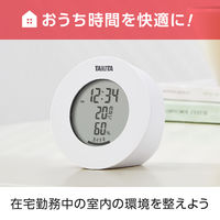 タニタ 温湿度計 時計 温度 湿度 デジタル 卓上 マグネット ホワイト TT-585-WH 5個