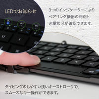 オウルテック Bluetooth折りたたみ式キーボード英語配列スタンドタッチパッド付63キー OWL-BTKB6301TP-BKGY 1個