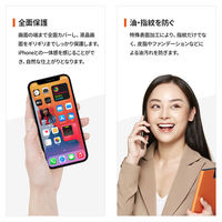 オウルテック iPhone12/12Pro 対応 液晶画面保護強化ガラス 全面保護 マット OWL-GSIC61F-AG 1個（直送品）