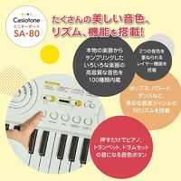 カシオ計算機 CASIO Casiotone ミニ鍵盤キーボード 44鍵盤 SA-80 1台
