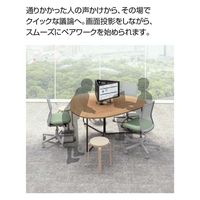 【組立設置込】コクヨ フランカ 三角形テーブル コの字脚 幅1465×奥行1390×高720mm TFK-UT1514WM-1KV51 1台（直送品）