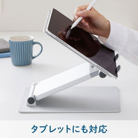 ノートPCスタンド 11～17インチ対応 無段階角度調整 折りたたみ式 ノートパソコンスタンドIII NPS15シル キングジム（わけあり品）