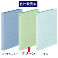 アスクル　フラットファイルPP製　A4タテ厚とじ　背幅28mm　グリーン　5冊  オリジナル（わけあり品）