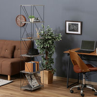 不二貿易 EZBO ワイヤーラック ６段 幅420×奥行310×高さ1700mm グレー 77556 1台（直送品）