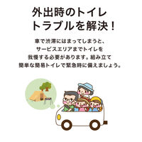 サンコー 非常用 災害用 簡易トイレ 備蓄 防災 日本製 コンパクト RB-08　1セット(本体1個 袋 凝固剤 5回分)