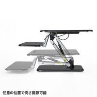 サンワサプライ エルゴノミクスリフトアップデスク MR-ERGST2BK 幅680×奥行734×高さ170～430mm 1台（直送品）