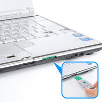 【処分品】サンワサプライ SDカードスロット取付けセキュリティ（eセキュリティ・グリーン） SLE-27-G 1セット（直送品）