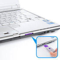 【処分品】サンワサプライ SDカードスロット取付けセキュリティ（eセキュリティ・バイオレット） SLE-27-V 1セット（直送品）