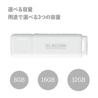 エレコム USBメモリ/HSU/32GB/USB3.0/ホワイト MF-HSU3A32GWH 1個（直送品）