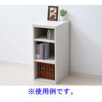 YAMAZEN オープンラック 3段 幅310×奥行390×高さ700mm ジョイホワイト COR-7030（JW） 1台（直送品）