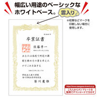 ササガワ OA賞状用紙 白 B5判 横書用 10-1151 100枚(100枚箱入)