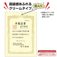 ササガワ OA賞状用紙 クリーム B5判 横書用 10-1058 1セット(1冊(10枚)×10)
