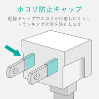 延長コード 電源タップ コンセント 5m 2ピン 4個口 ほこりシャッター 黒 AVT-ST02-2450BK エレコム 1個（直送品）
