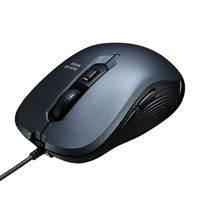 有線マウス　5ボタン　中型サイズ　ブルーLED　MA-BL114GM　サンワサプライ　1個