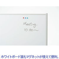 プラス 布張り＆ホワイトボードスクリーン 掲示板 キャスター脚 ネイビー 幅912×高さ1534mm 1台