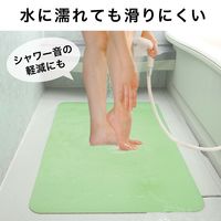 サンコー お風呂洗い場マット 薄い 滑り つまずき予防 両面ずれにくい 防水 1個 60×90cm グリーン AF-10
