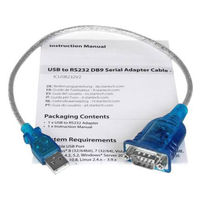 シリアル変換ケーブル　USB-A - RS232C　43cm　1x DB9