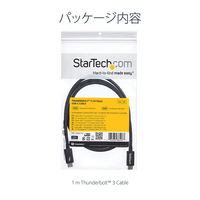 Startech.com Thunderbolt 3ケーブル 1m 4K USB-C TBLT3MM1M 1個
