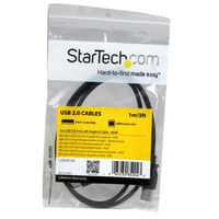 Startech.com USB 2.0 ケーブル A - B （L型左向き） 1m USBAB1ML 1個