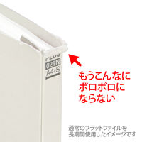 プラス 背補強フラットファイル グレー A4タテ 79439 1セット（30冊：10冊入×3袋）